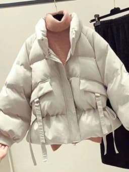 DEAT 2026 Winter New Arrivals Cotton-padded Coat Women Bandage Oversized Warm Jacket Fashion Temperament Female Tide ML526