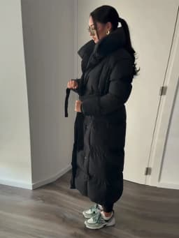 Casual Lace-up Long Padded Jackets Women's Loose Full Sleeves Stand Collar Pocket Maxi Coat 2026 New Winter Ladies Solid Outwear