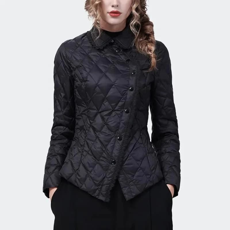Women Parkas Short High-quality Elegant Thin Slim Waist Casual Down Cotton Jackets Coat New Autumn Female Parka Outwear