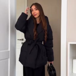 Warm Women's Puffy Quilted Hooded Long Cotton Coat Loose Solid Stand Collar Lace Up Zipper Overcoats 2026 Winter Lady Outwear