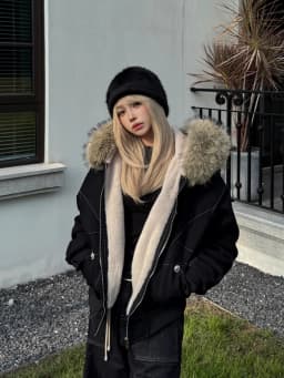 Autumn Winter Cotton Padded Jacket Women Outerwear Thick Warm Oversize Short Coat Female Hooded Long Sleeve Fur Collar Parkas