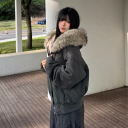 Autumn Winter Cotton Padded Jacket Women Outerwear Thick Warm Oversize Short Coat Female Hooded Long Sleeve Fur Collar Parkas