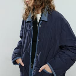 TOYOUTH Women Cotton Coats 2025 Winter NewAsymmetric Contrast Color Spliced Retro Diamond Check Warm Loose Padded Jacket