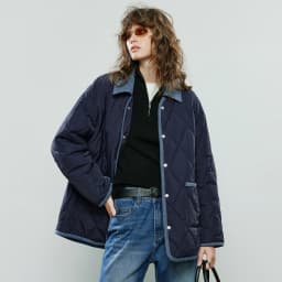 TOYOUTH Women Cotton Coats 2025 Winter NewAsymmetric Contrast Color Spliced Retro Diamond Check Warm Loose Padded Jacket