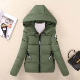 2025 Fashion Parkas Women's Short Cotton-padded Clothes Autumn Winter Student Thicken Hooded Jacket Warm Coats 6-colors 7-sizes