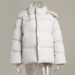Women Winter Cotton Coat 2025 New Women Loose Cotton Padded Jacket Solid Hooded Parkas Coat Female Puffer Coat Winter Outwear