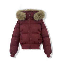 ZAROY Fur Collar Hooded Women Jacket Fashion Rhinestone Winter Warm Thick Padded Cotton Puffer Coat Streetwear Outerwear пальто