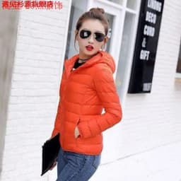Brand New Autumn Winter down Cotton Jacket Women's Hooded Short Stand Collar plus Size Slim Fit Ladies Outerwear Coat