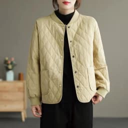 Autumn Winter Cotton Coat Women Quilted Jacket Trends Fashion Lightweight Jackets Long Sleeve Single Breasted Jacket Black New