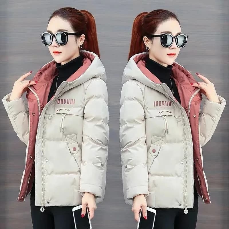 2025 Winter Warm Thicken Down Cotton Jacket Korean Loose Women'S Hooded Cotton Coat Women Parkas Bread Coat New Women Jacket