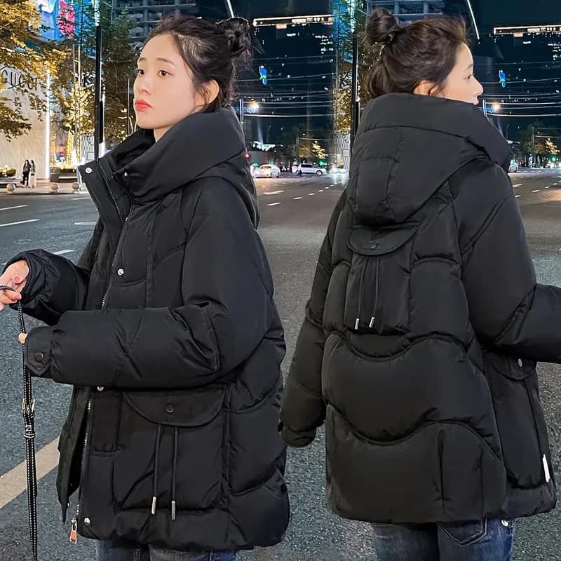 Women Winter Jacket 2025 New Warm Thicken Cotton Coat Korean Loose Cotton Padded Jacket Female Hooded Winter Outwear Casual Coat