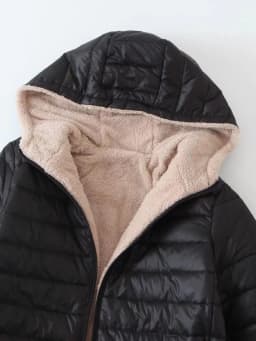 Zipper Cardigan Solid Spliced Women Clothing Parkas Hooded Long Sleeve Outerwear Loose Fit Casual Pockets 2024 Autumn Parka