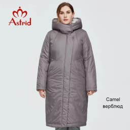 Astrid 2022 New Winter Women's coat women long warm parka fashion thick Jacket hooded camel fur large sizes female clothing 6703