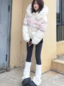 Women's Winter Tops Jacket Cotton Coat Striped Hooded Thickened Warm Vintage Simple Comfortable Leisure Fashion Niche Versatile