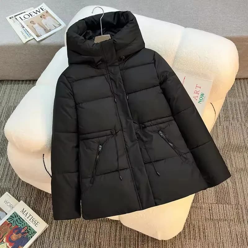 2025 New Hooded Parkas Women's Winter Cotton-padded Jackets Mid-length Overcoat Fashion Thicken Warm Casual Parkas Streetwear