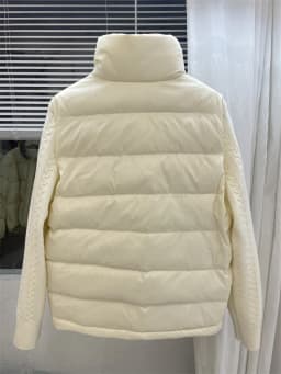 Knit Sleeve Puffer Jacket Women Stand Collar Lightweight Parkas Winter Cable Knit Patchwork Coat Design Short Outerwear куртка
