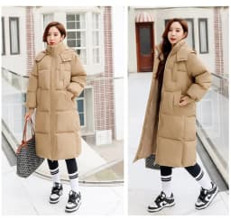Parkas Women Long Coats Hooded Zipper Jackets Full Sleeve Thick Warm Y2k Streetwear Elegant Jacket Work Coat Autumn Winter 2026