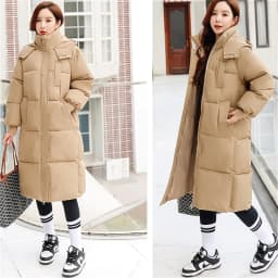 Parkas Women Long Coats Hooded Zipper Jackets Full Sleeve Thick Warm Y2k Streetwear Elegant Jacket Work Coat Autumn Winter 2026
