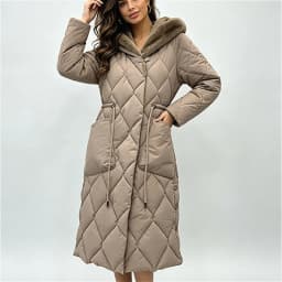 Parkas Women Mid Length Coats Hooded Zipper Jackets Full Sleeve Thick Warm Y2k Streetwear Elegant Jacket Coat Autumn Winter