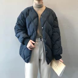 Korean Style Short Padded Cotton Jacket Women's Loose Diamond Grid down Cotton Coat Thick Outerwear Spring Autumn Winter
