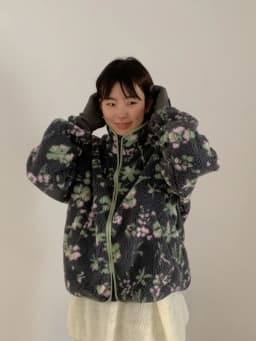 Winter New Vintage Lamb Velvet Printed Jacket Women's Loose Lazy Style Design Warm Cotton Coat Female Outerwear Coat
