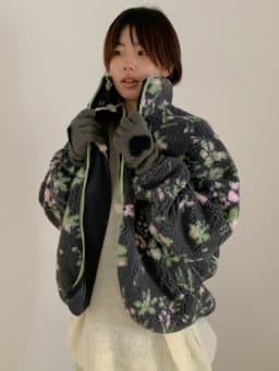 Winter New Vintage Lamb Velvet Printed Jacket Women's Loose Lazy Style Design Warm Cotton Coat Female Outerwear Coat