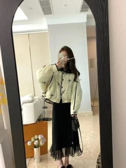 Elegant Printed Cotton Jacket Women's Fashion Autumn Winter Loose Short Unique Print Cotton Clothes Chic Female Outerwear