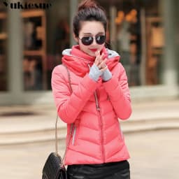clothes Winter XXXL Jacket Women hooded Solid Color Short Female Coat Parka Outwear For Women Jaqueta Feminina Inverno