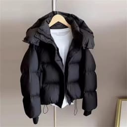 Women Fashion Lightweight Hooded Down Cotton Coat Female Loose Casual Warm Parkas Outerwear 2025 New Autumn Winter Jacket