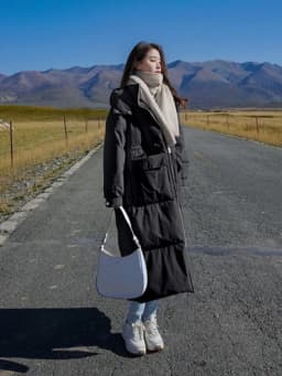 Winter Women Clothing Warm Long Parka Thick Over-the-knee Puffer Jacket Zipper Black Cotton-padded Coats Windproof Jackets New