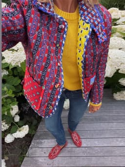 Retro Reversible Quilted Padded Jacket Women Color Block Print Pocket Button Coat 2026 Autumn Winter New Lady Fashion Outerwear