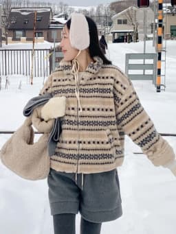 Korean Style Winter Cotton Jacket Women's Warm Fleece Double-Sided Wear Collision Color Outerwear Trendy Girls' Clothing