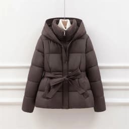 European Double-layer Collar Down Cotton Jacket Women Winter 2025 New Fashionable Lamb Wool Warm Sports And Casual Slim Jacket