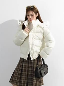 2026 Women Winter Faux Fur Collar Parka Korean Fashion Warm Cotton Padded Jacket Y2K Vintage Casual Streetwear Outerwear Coat