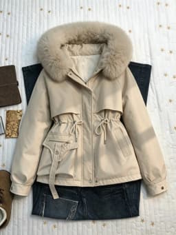 American Vintage Workwear Short Padded Coat Women Thick Warm Zipper Autumn Winter Street Chic Ladies Outer Jackets