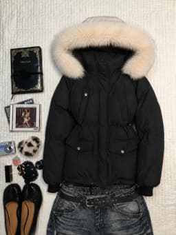 Korean Fashion Cotton‑padded Coats Autumn Retro Warm Casual Outwear Tops Faux Fur Parkas Jackets Womens Y2K American Vintage