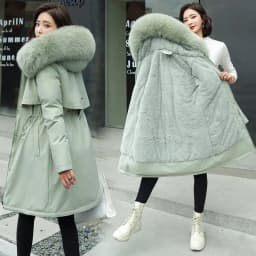 Winter Jacket 2026 New Women Parka Clothes Long Coat Wool Liner Hooded Jacket Fur Collar Thick Warm Snow Wear Padded Parka