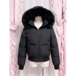 Y2K Vintage American Women Faux Fur Collar Long Sleeve Jacket Solid Color Japanese Harajuku Streetwear Casual Outer Coat Winter