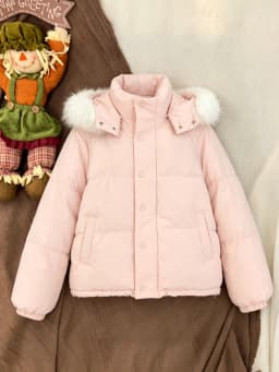 2026 Winter Y2K American Vintage Women Cotton Padded Parkas Jacket Faux Fur Collar Korean Style Warm Casual Outer Coats Tops