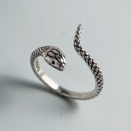 925 Sterling Silver Rings for Women Couple Minimalist Handmade Simple Vintage Snake Ring Fine Jewelry Gift Prevent Allergy