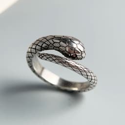 925 Sterling Silver Rings for Women Couple Minimalist Handmade Simple Vintage Snake Ring Fine Jewelry Gift Prevent Allergy