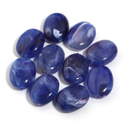 20pcs/lot Imitation Jade Stone Acrylic Beads Dual Color Flat Oval Loose Spacer Beads For DIY Bracelet Phone Chains Accessories