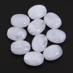 20pcs/lot Imitation Jade Stone Acrylic Beads Dual Color Flat Oval Loose Spacer Beads For DIY Bracelet Phone Chains Accessories