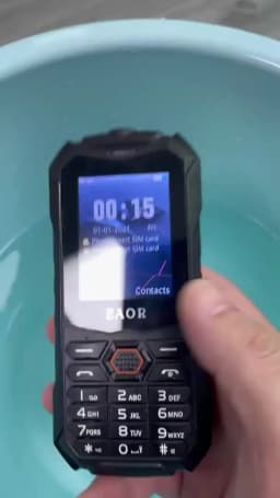 EAOR 2G Slim Rugged Phone IP68 Waterproof Outdoor Keypad Phones 2000mAh Big Battery Dual SIM Feature Phone with Glare Torch