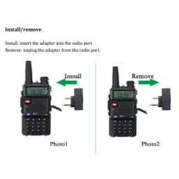 Walkie Talkie Hands-Free PTT Bluetooth Wireless Headset K Type Earphone Two Way Radio Headphone Mic For Baofeng
