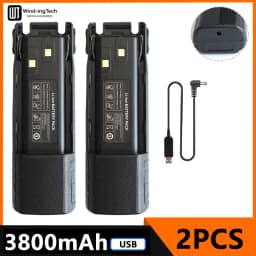 Baofeng UV 82 Li-ion Battery 2800/3800/4200mAh USB Type C BL-8 For UV82 Plus Walkie Talkies UV-8D UV-82WX Ham Radios Camouflage
