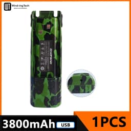Baofeng UV 82 Li-ion Battery 2800/3800/4200mAh USB Type C BL-8 For UV82 Plus Walkie Talkies UV-8D UV-82WX Ham Radios Camouflage