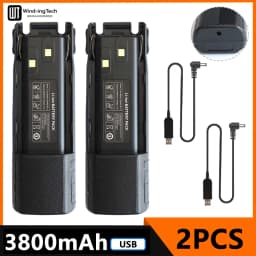 Baofeng UV 82 Li-ion Battery 2800/3800/4200mAh USB Type C BL-8 For UV82 Plus Walkie Talkies UV-8D UV-82WX Ham Radios Camouflage