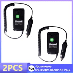 Quansheng UV-K5 UV K6 UV-5R PLUS Battery Eliminator Walkie Talkie Car Charger 12V/24V Cigarette Lighter For UV K5(8) Ham Radio