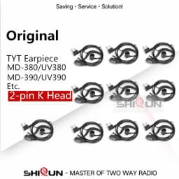 TH-UV8000D Earpiece TH-UV98 TH-UV88 Headset Original UV8000E MD-380 MD-UV380 MD-390 MD-UV390 MD-680 TH-F8 Mic Earphone 2Pin Plug